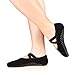 Cooque Yoga Socks Non Slip Skid with Grips Barre Socks Pilates Socks for Women Girls 4 Pack by (Black-Bandage-4 Pack)
