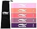 Victorem Mini Loop Resistance Bands - Exercise, Physical Fitness, Home Workout Training Set – Exercise, Fitness - Light Pink, Coral, Pink, Light Purple, Dark Purple