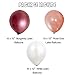 DIvine 30 Pcs Assorted Color Latex Balloons - 12 Inches Burgundy Rose Gold and White Party Decorations Balloons Set for Wedding Birthday Baby Showers Valentines Day Festival Events