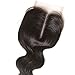 B&F Hair Brazilian Virgin Hair 1piece Body Wave Middle Part Lace Closure 100% Human Hair Natural Color 30-35g/pc (14inch Closure)