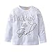 Derouetkia Newborn Baby Girls 3Pcs Outfit Set Letters Daddy Little Girl T-Shirt Tops Cartoon Pants With Headband (60(0-6 Months))
