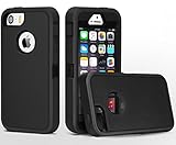 iPhone 5 Case, FOGEEK Heavy Duty PC and TPU Combo Protective Defender Body Armor Case Compatible for iPhone 5 & iPhone 5S（not Support Fingerprint Function）(Black)