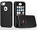 iPhone 5 Case, FOGEEK Heavy Duty PC and TPU Combo Protective Defender Body Armor Case Compatible for iPhone 5 & iPhone 5S（not Support Fingerprint Function）(Black)