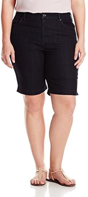 Gloria Vanderbilt Women's Plus Size Amanda Bermuda Denim Short at Amazon Womenâs Clothing store