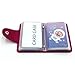 Credit Card Holder Wallet for Women Men - 24 Card Slots (Rose Red)
