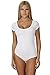 Women's Short-Sleeve Scoop Neck Snap Crotch Leotard Bodysuits