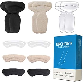 Heel Cushion Inserts, Reusable Soft Shoe Inserts Heel Cushion Pads Self-Adhesive Foot Care Protector Grips Liners Loose Shoes - Heel Pain Relief Bunion Callus Blisters- 6 Pairs