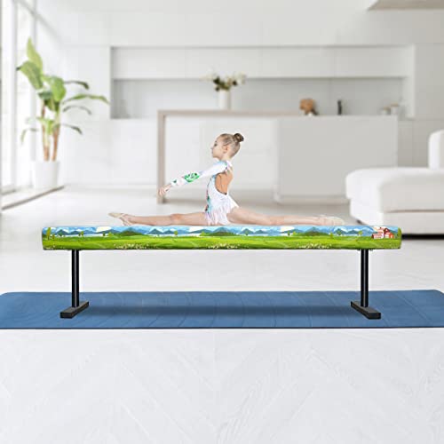 JOYSFIT 7.2ft Gymnastics Balance Beam, High and Low Floor Beam