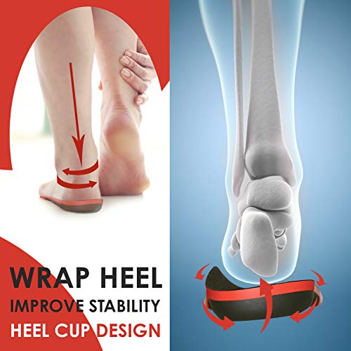 Yooyee 3/4 Orthopädische Einlegesohlen für Plattfüße (L (43-44 EU))