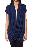 Free to Live Women's Lightweight Short Sleeve Criss Cross Pullover Nursing Top
