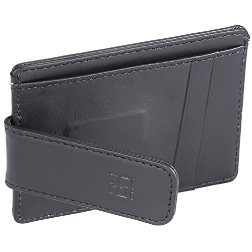 RFID Blocking Minimalist Wallet Genuine Leather Slim Front Pocket Wallets for Men & Women - Ultra Thin Credit Card Holder Sleeve with ID Window