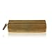 Visconti 731 Hunter Distressed Brown Leather Pencil Case/Small Travel Makeup Cosmetic Bag/Toiletry Case/Supply Holder (Tan)