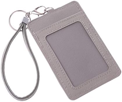 Qupida Credit Card Case Wristlet Pouch ID Holder with Keychain for Students Teens Boys Girls Women