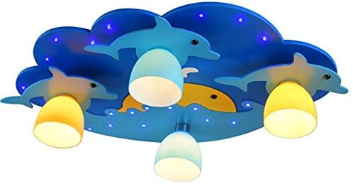 @Ceiling Light Fixture Led Eye Protection Ceiling Lamp, Children's Room Dolphin Lights Master Bedroom Lamps Lighting