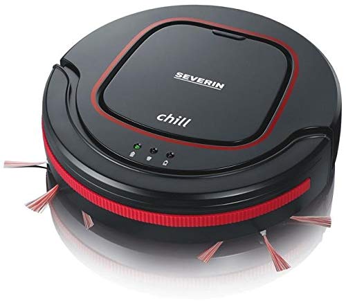 Severin SAUGROBOTER RB7022, 12,8V Lithium-Ionen Akku, Chill, Schwarz-Rot (Generalüberholt)