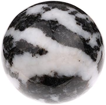YJH Crystal Natural Carved Tumbled Zebra Jasper Sphere Ball Healing Crystal