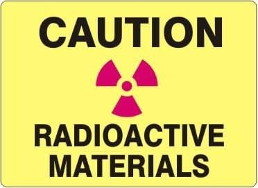 Noticester G-081614 "RADIOACTIVE MATERIALS" Caution Sign - Safety Sign 3x5 Vinyl Sticker 2 Pack