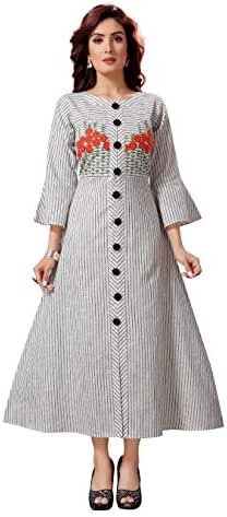 any kids Women's Stright Cotton embroderied Kurta