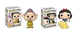 Funko POP! Disney's Snow White and the Seven Dwarfs Dopey Dwarf and Princess Snow White Toy Action Figure - 2 POP BUNDLE