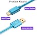 WITPRO Micro USB Fast Charging Cable with Gold Plated and Nylon Braided Charger Cord for Samsung Galaxy S6/S7 Edge, Note 4/5, Tablet Tab E A S2, Moto X G4 G5, HTC M8 M9 (3.3-Feet Pack-2) -Blue
