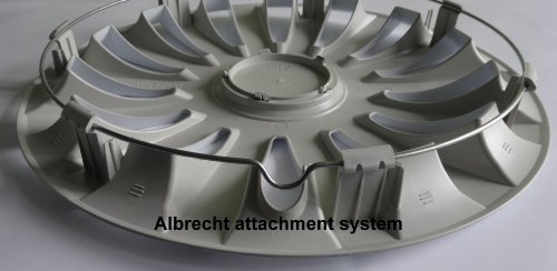 Albrecht 09065 Aruba Matte Silver 15" Wheel Cover, (Set of 4)