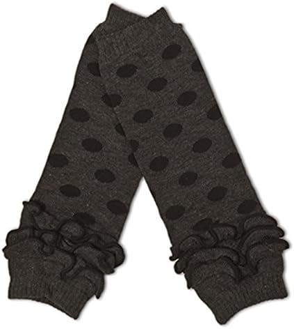 Polka Dot Leg Warmers (Grey with Black Polka Dots)