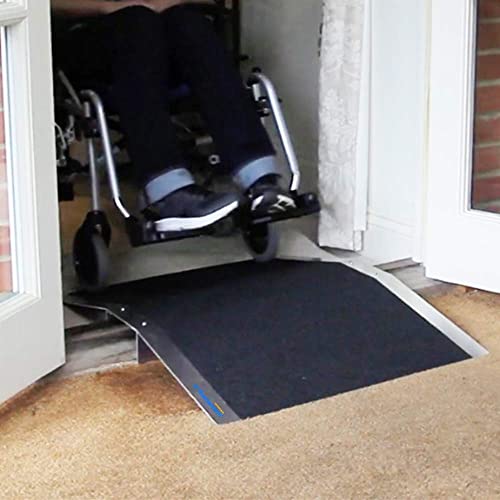 Ruedamann 34.8" L x 2.6" H Wheelchair Ramp,600lbs Capacity,Bridge