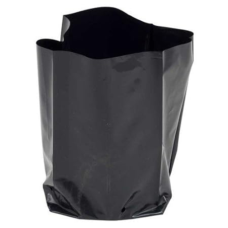 Nursery Bags Plastic Poly Grow Bag Plant Bag Black UV Protected - 18 X 14 inch - 25 Pcs