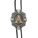 Scheppend Classical Gold Plated Capital Letters Western Cowboy Bolo Tie