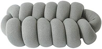 happyday04 Knotted Pillow Home Decor Sofa Cushion Throw Pillow Soft Plush Pillow Cozy Travel Pillow,Grey