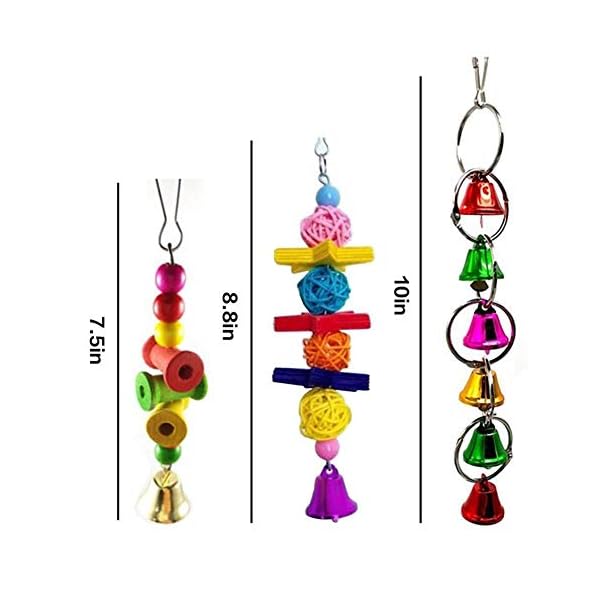 LOOEST Giocattoli Pappagallo Uccello, Pappagallo Giocattoli, Hanging Campana Pet Bird Cage Amaca Swing Salire Le Scale… LOOEST LOOEST Giocattoli Pappagallo Uccello, Pappagallo Giocattoli, Hanging Campana Pet Bird Cage Amaca Swing Salire Le Scale…
