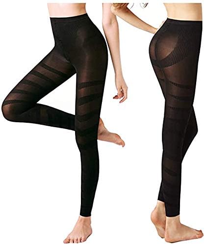 Amazon 寝ながら美脚 ゲルマニウム 履くだけで脚やせ むくみとり リンパケア 血行改善 美脚効果 骨盤矯正 デスクワーク 立ち仕事 産後リフォーム レディース L ブラック Hanako 着圧スパッツ レギンス