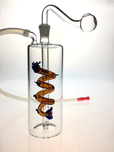 JMIA 5.31inches Glass Filter Bottle rig With Oil Burner (B-dark blue)
