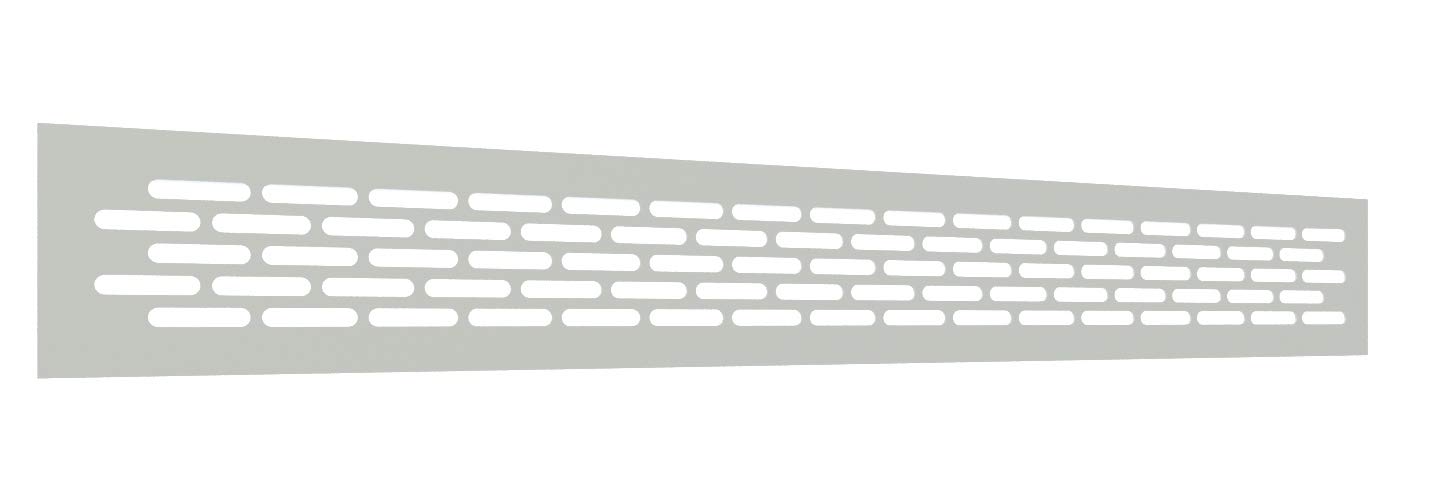 Ventilation Grille Aluminium 60 x 484 mm Ventilation Grille Door Fridge Exhaust Grille Door Ventilation Grille Ventilation Grille Aluminium Ventilation Grille Lockable (Pack of 1)