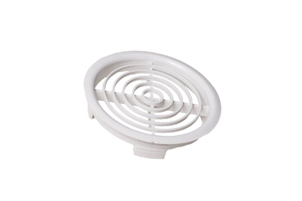 Merriway BH02082 (10 Pcs) Push-in Louvered Soffit Air Vent Grilles, White 70 mm (2.3/4 Inch) Diameter - Pack of 10 Pieces