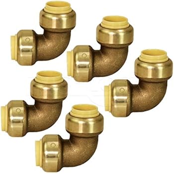 pushlock fittings degree connect elbow pex cpvc push pipe copper brass inch pack