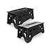 eXpace Folding Step Stool, 20-Inch Extra Wide Heavy Duty, Non-Slip for Indoor and Outdoor Use, Adults and Kids up to 500lb, Black