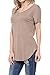 Shamaim Womens Short Sleeve Rayon T shirt Crew Neck Tunic top