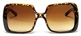 Womens Sunglasses Huge Oversized Square Brown Tortoise Frame