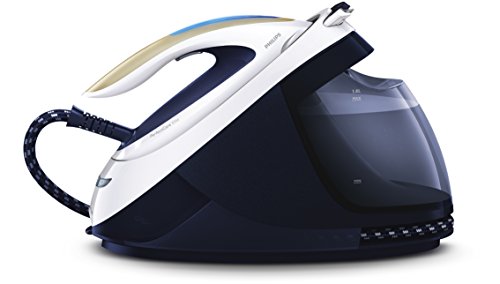Philips Centrale Vapeur PerfectCare Elite - Puissance 2700W, Effet Pressing 520 g, Pression 7.5 bars, Technologie OptimalTEMP, Mode ECO, Semelle T-IonicGlide, Réservoir 1.8L, Bleu/Blanc (GC9635/20)