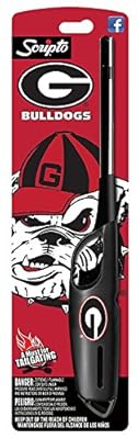 NCAA Georgia Bulldogs Licensed Scripto Multipurpose Utility Lighter - Official Black & Red - Tailgating Essential