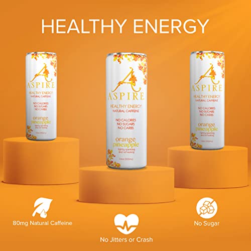 Aspire Healthy Energy, Orange Pineapple, Sugar Free Energy Drink, 12 oz