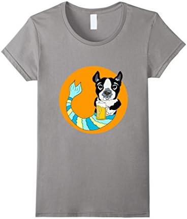 Women's Bonker the Boston Terrier Mermutt Medium Slate