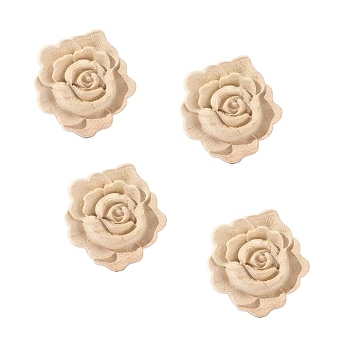 BSYMDH 4PCS Wood Carved Onlay Applique Wood