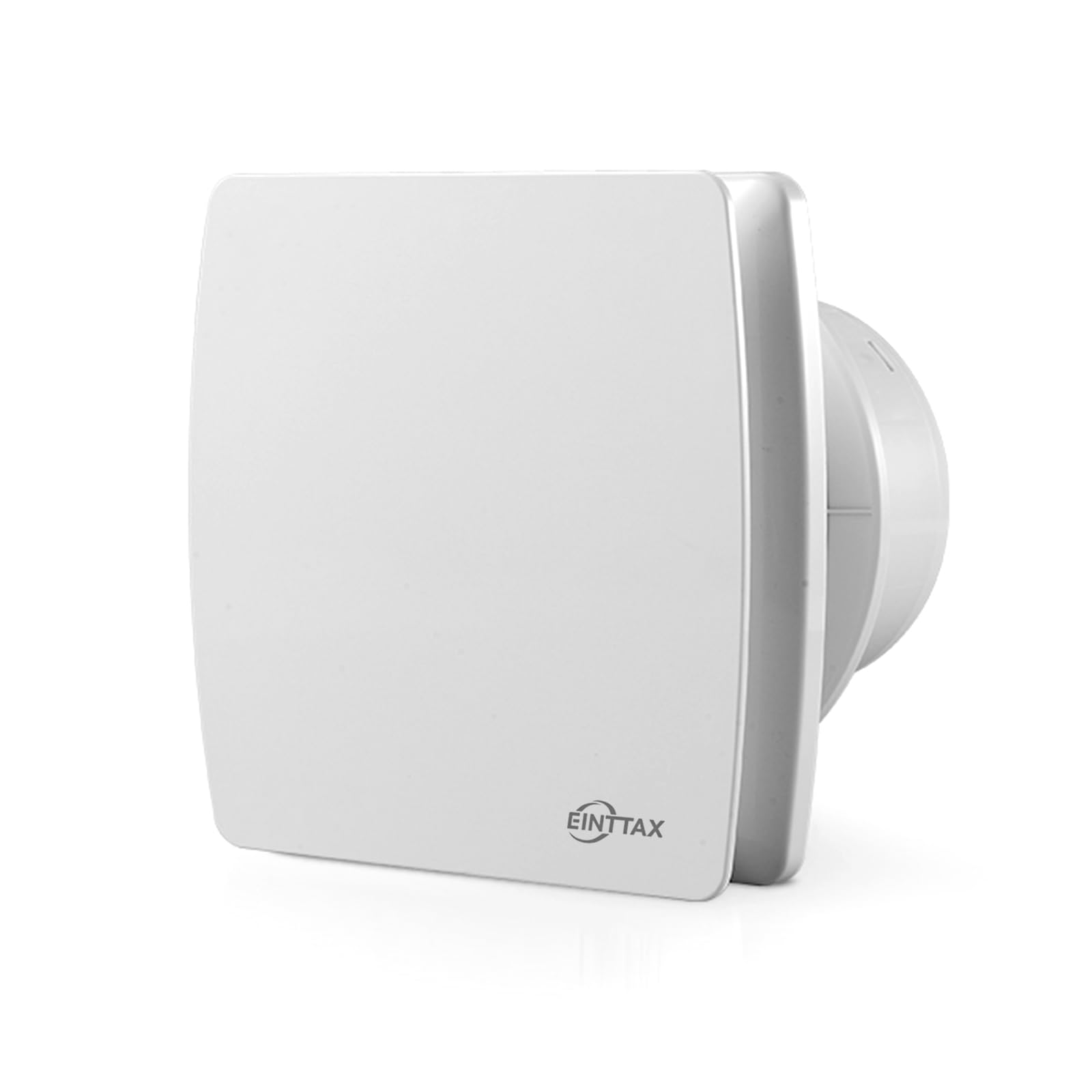 EINTTAX 100mm Quiet Bathroom Extractor Fan, White Square Bathroom Fan 95m³/h, Wall/Window Mounted Extractor Fan for Kitchen, Toilet, Garage, 12W, 34 dB, IPX4 Waterproof (No Timer)