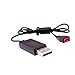 Teenitor® 3.7V 500mAh 20C Lipo Battery(4PCS) with 4x Usb Charging Cable for Syma X5HW X5HC FPV Wifi RC Quadcopter Drone - Longer Flight Time Parts (Shipping By FBA)