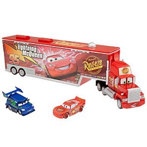 Disney Cars Mack Car Carrier Plus Lightning McQueen and DJ Vehicles