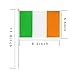 Ireland Stick Flag,TSMD 50 Pack Hand Held Small Irish National Flags On Stick,International World Country Stick Flags Banners,Party Decorations For Grand Opening,Olympics,Sports Clubs,Festival Events