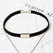 HongNi Fashion Black Women Velvet Choker Necklace Pendant Chain Of Gold Bar Choker