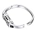 bayite Metal Bands Compatible Fitbit Flex 2 Accessories Stainless Steel Bangle Bracelet Jewelry with Rhinestones Small 5.5''-6.3'' Silver